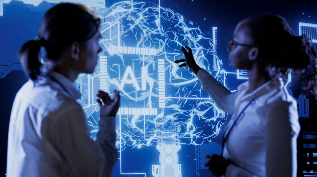 Technicians brainstorming ways to use AI